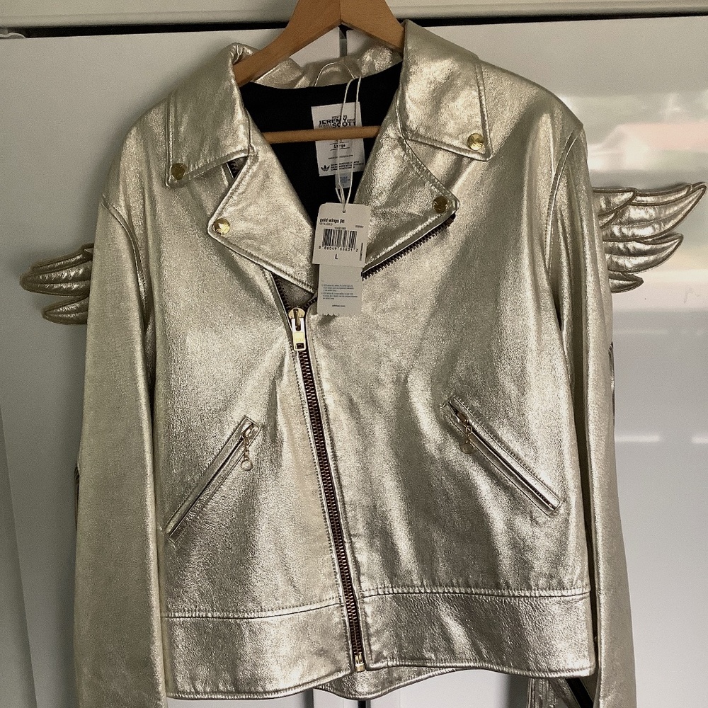 Jeremy Scott x Adidas Gold Wings motorcycle jacket - NWT!